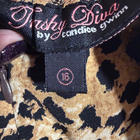 Trashy Diva Halter Dress in Dottie Leopard Print - Picture 2 of 4